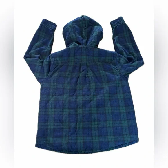 L.L.Bean Women's Scotch Plaid Flannel Sherpa-Lined Zip Hoodie Size Small Outdoor - Picture 2 of 10